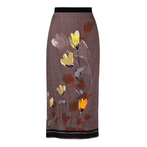 Women's Viscose Flower Print Skirt