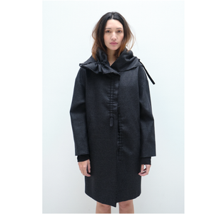 Open image in slideshow, Coat With Bow Collar
